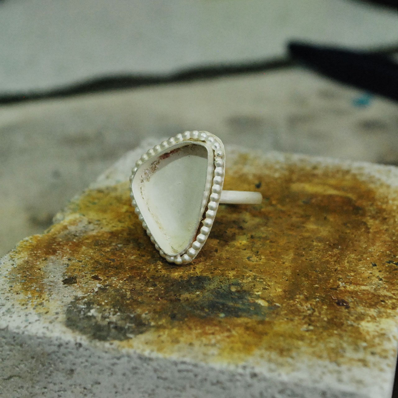 bezel set ring