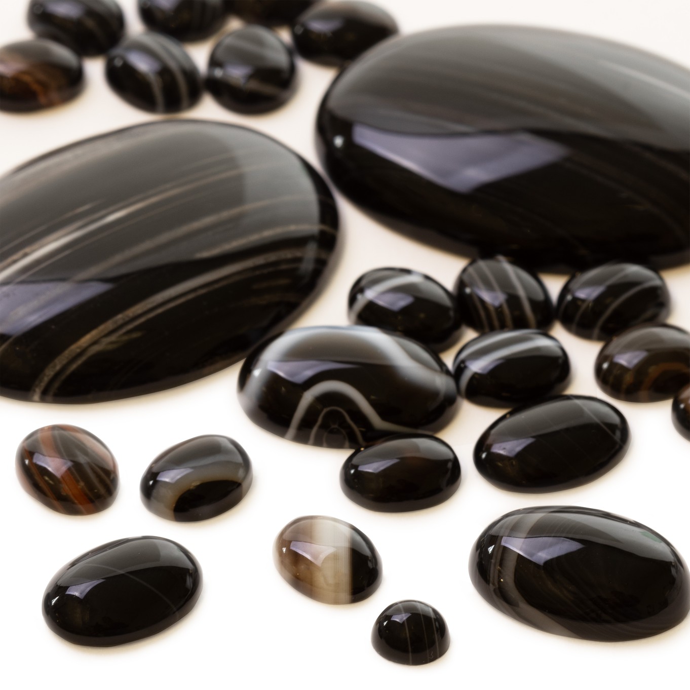 Black Banded Agate Cabochons