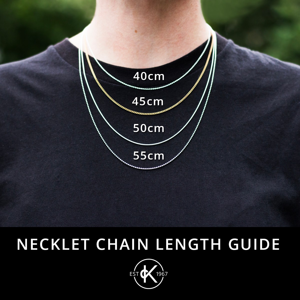 necklet chain length guide