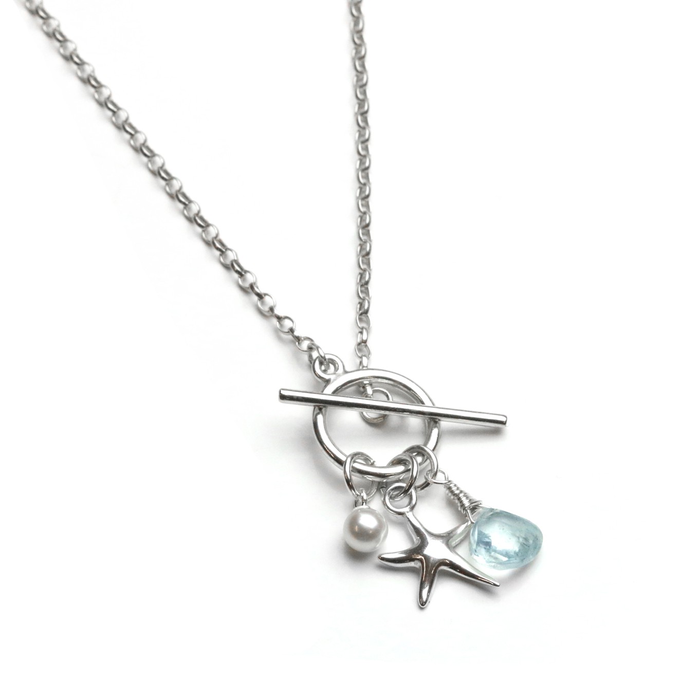 aquamarine nautical necklace