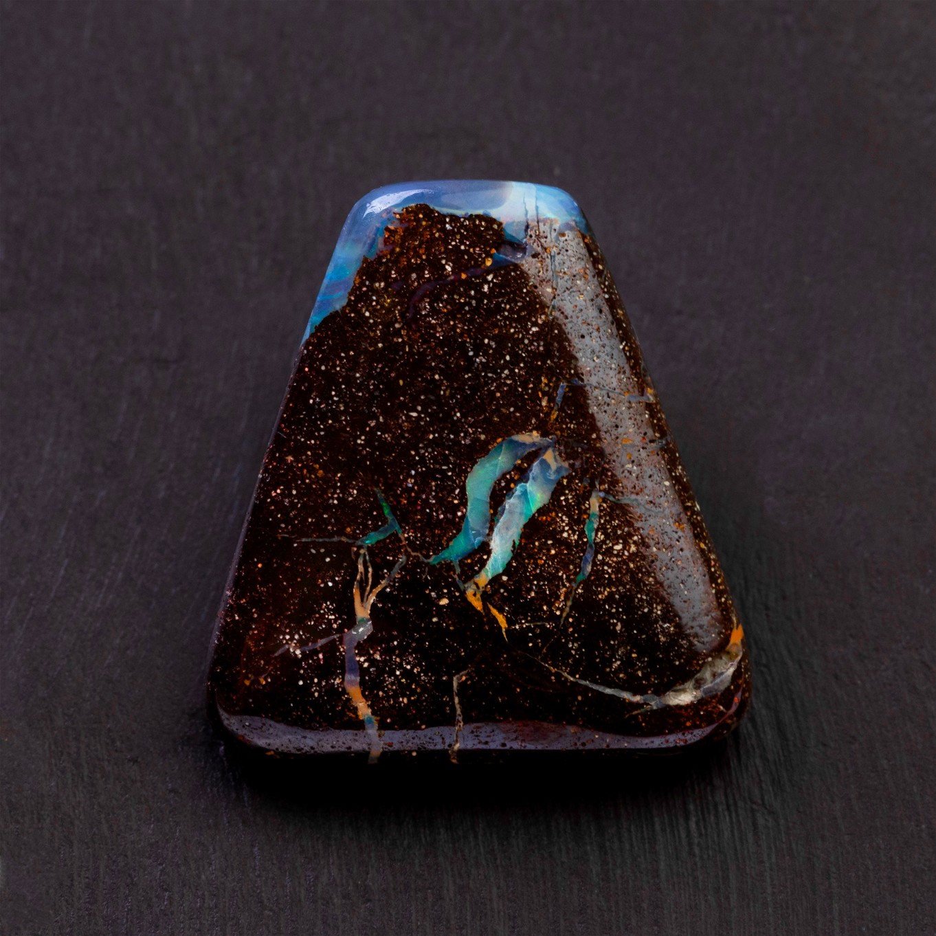 Freeform Australian Boulder Opal, Approx 21.5x20.5mm