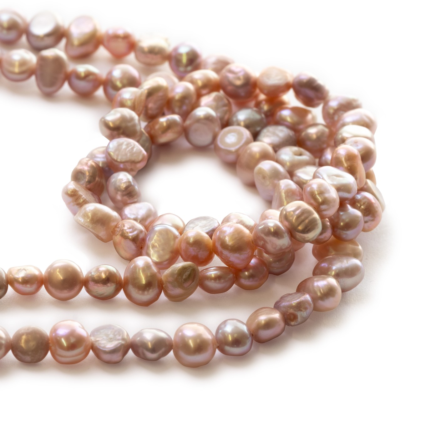 Cultured Freshwater Rustic Lilac Pearls - Approx 5.5 x 6.5mm