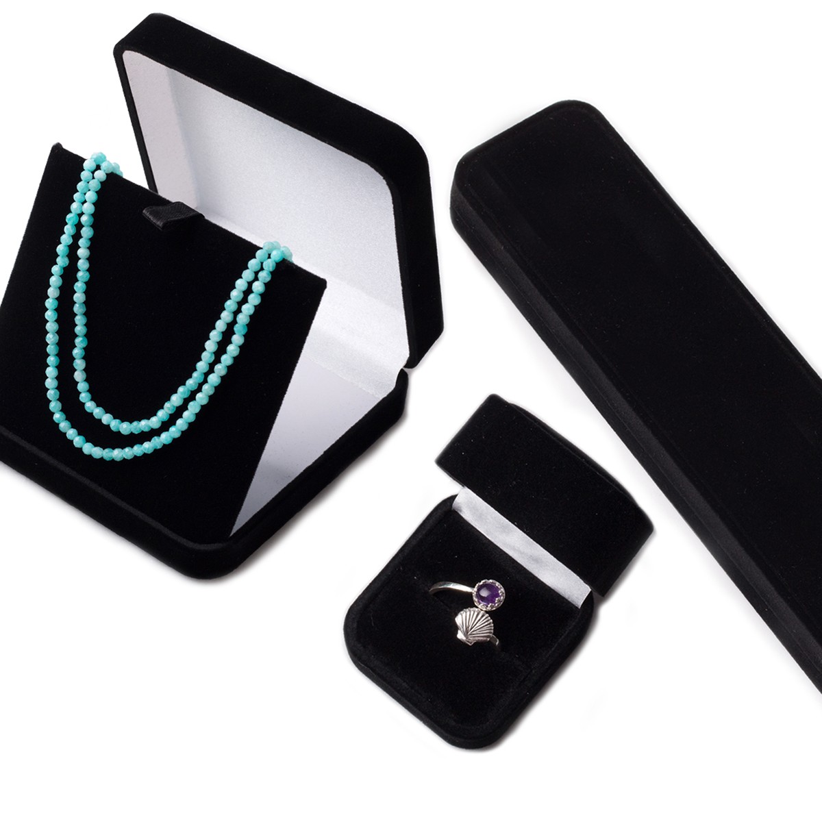 Black Velvet Presentation Boxes - Various sizes