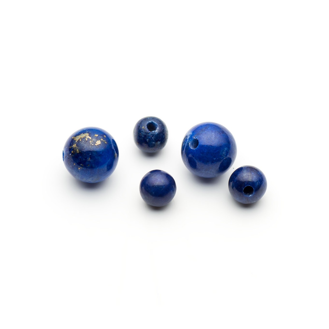 Lapis Lazuli Round Half Drilled Beads - Various sizes