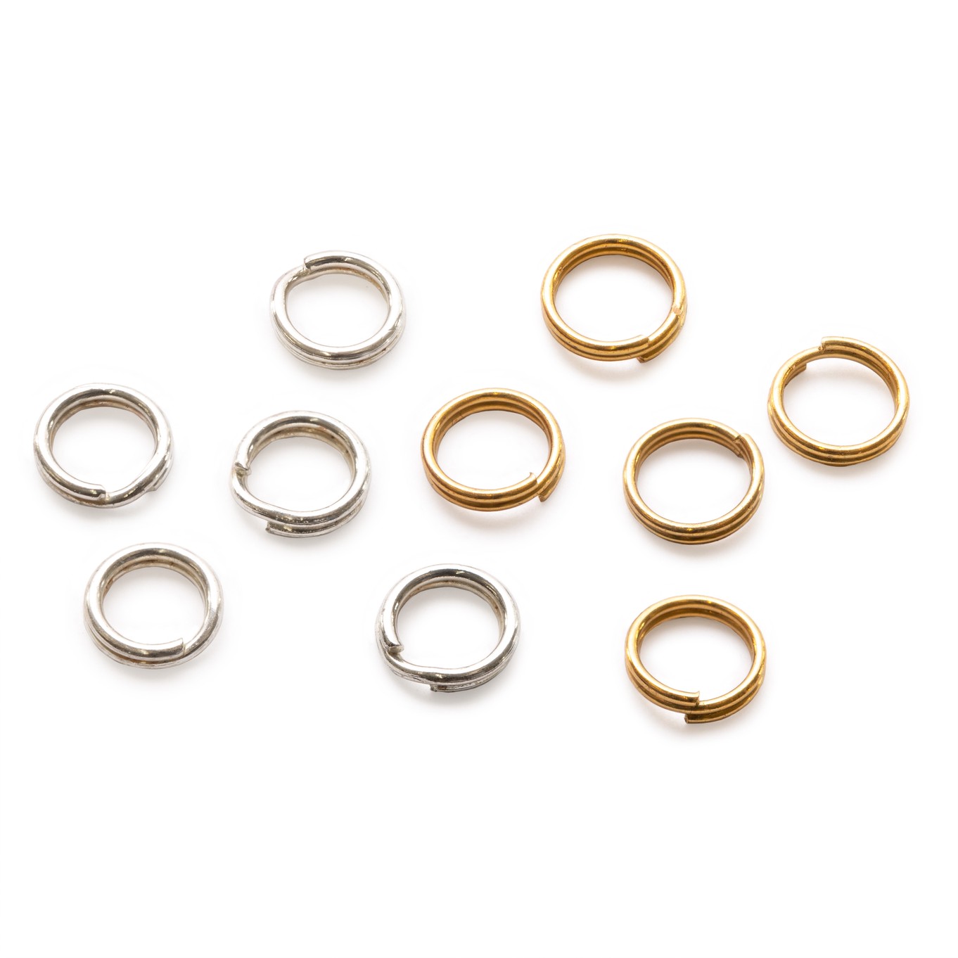 Plated 6mm Split Rings (Pack of 10)