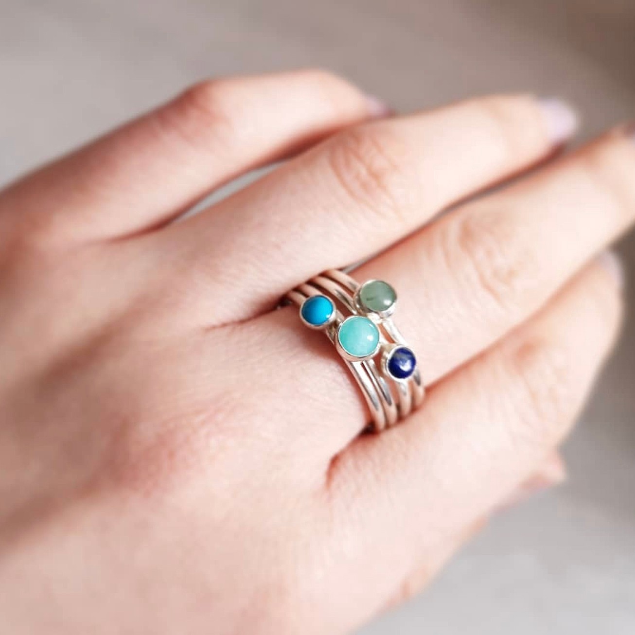 stacking gemstone ring