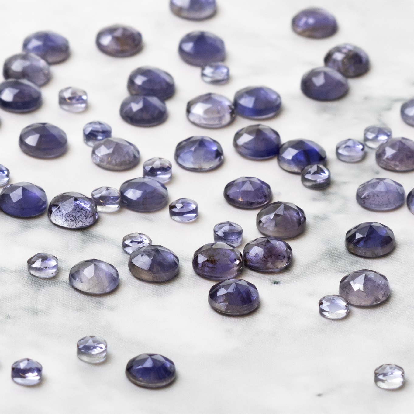 Iolite Rose Cut Cabochons