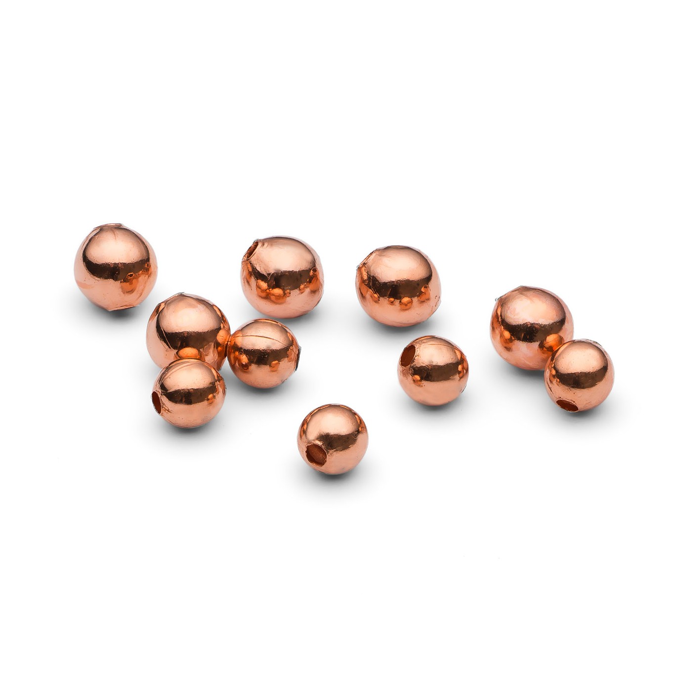 Plain Round Copper Beads (Pack of 100)