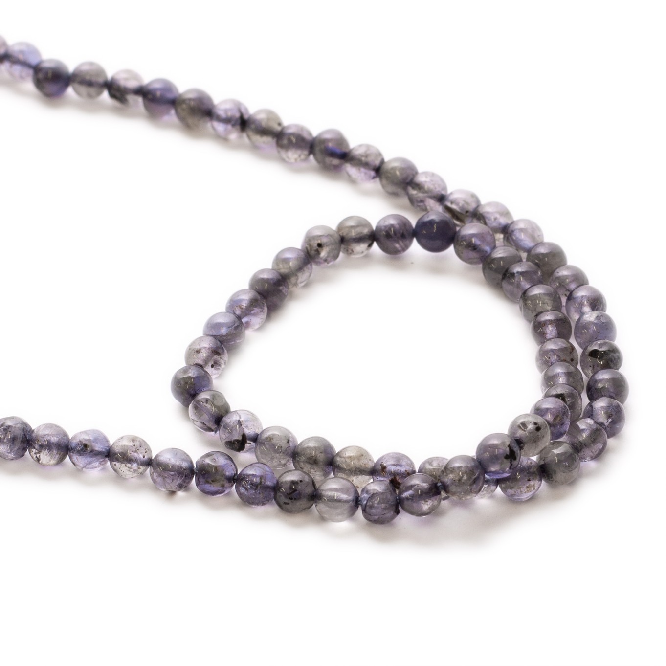 Iolite Round Beads - Approx From 3.5mm